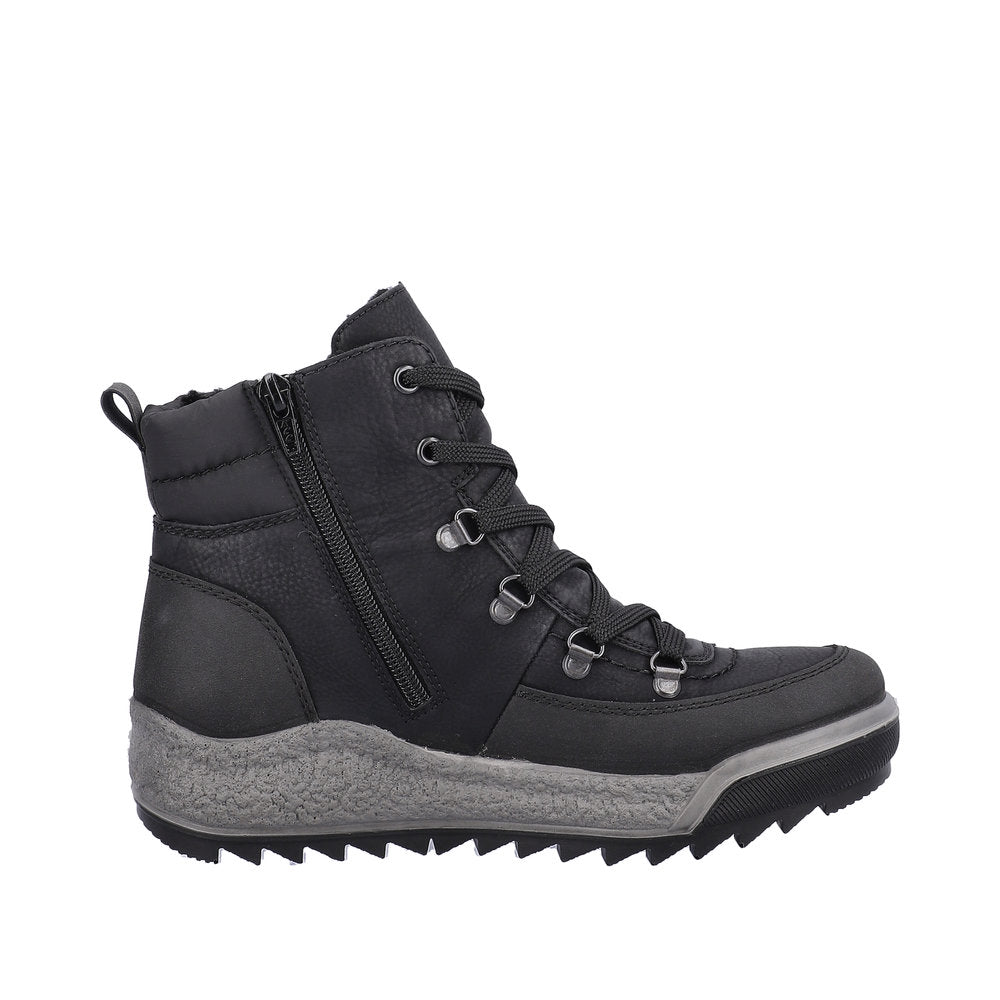 Rieker Synthetic Material Women's Short Y4712 Ankle Boots - Black 0FPaaBn3