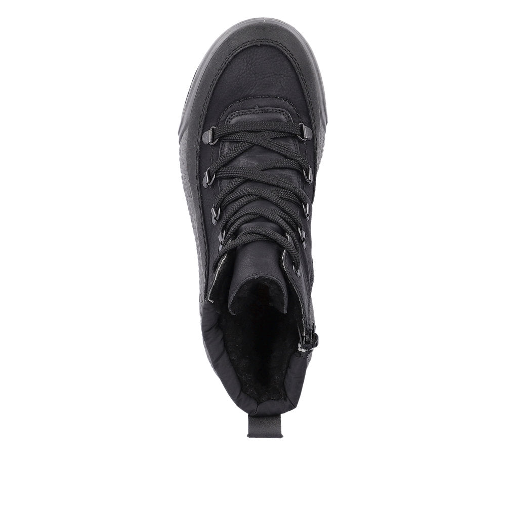 Rieker Synthetic Material Women's Short Y4712 Ankle Boots - Black 0FPaaBn3
