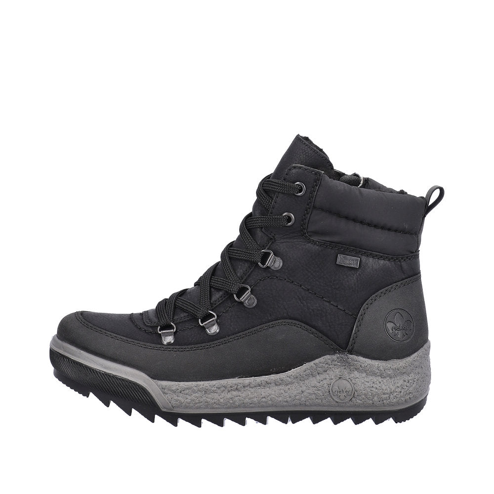 Rieker Synthetic Material Women's Short Y4712 Ankle Boots - Black 0FPaaBn3