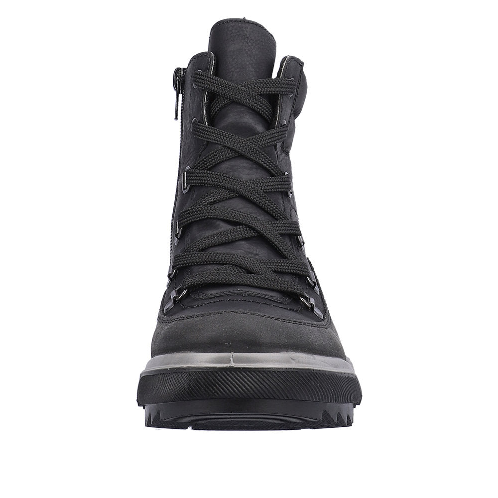 Rieker Synthetic Material Women's Short Y4712 Ankle Boots - Black 0FPaaBn3
