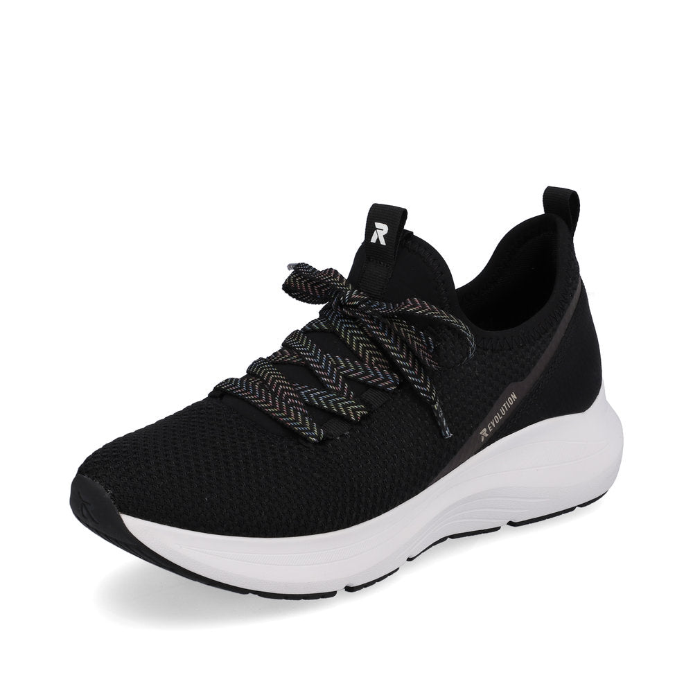 Rieker Evolution Women's Style 42109 Athletic Slip-On - Black