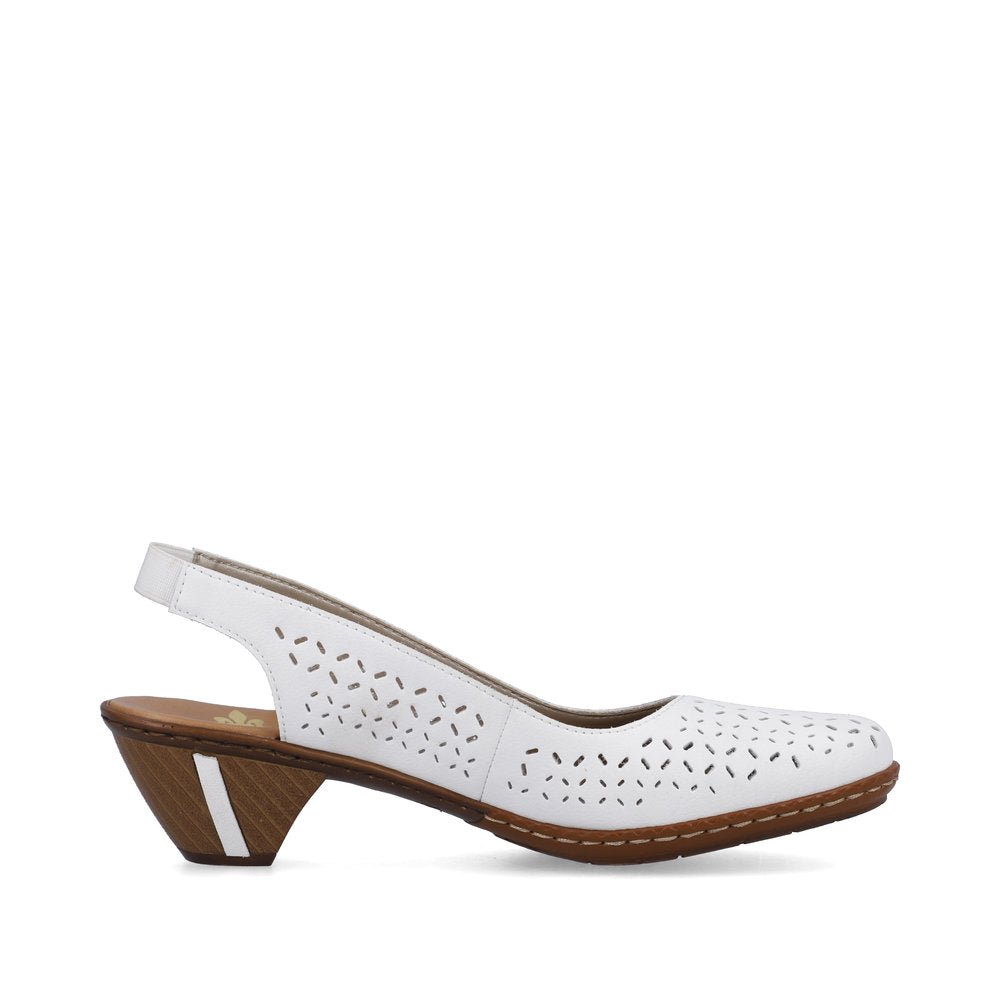 Rieker Women's Style 46752 Dress Sling-Back - White 13umHVQf