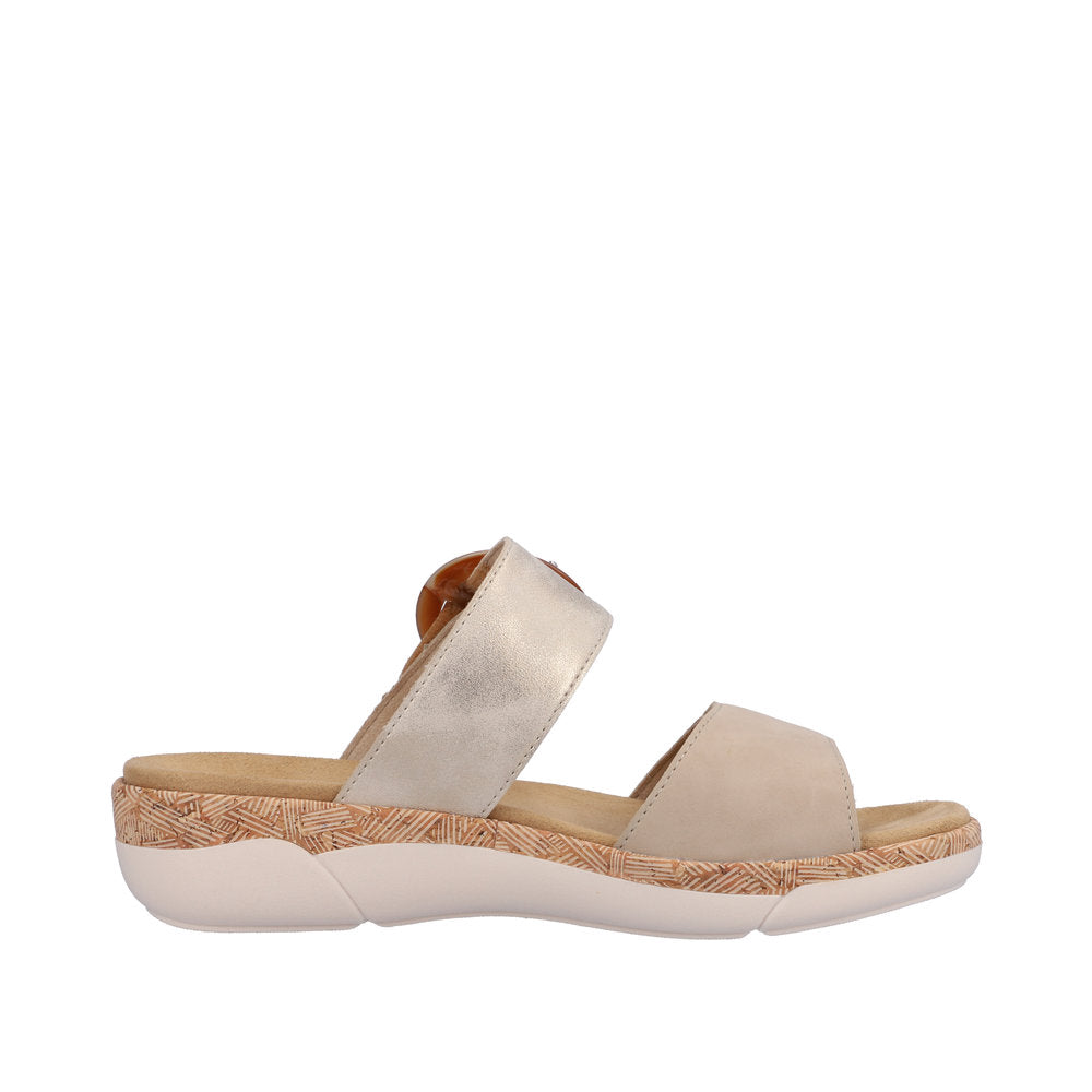 Remonte Women's Style R6858 Casual Mule - Beige Combination 93LKsF30