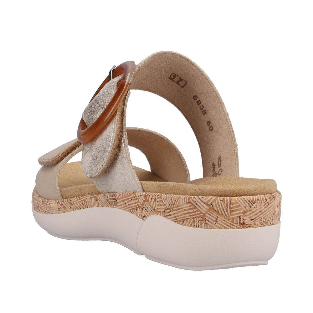 Remonte Women's Style R6858 Casual Mule - Beige Combination 93LKsF30
