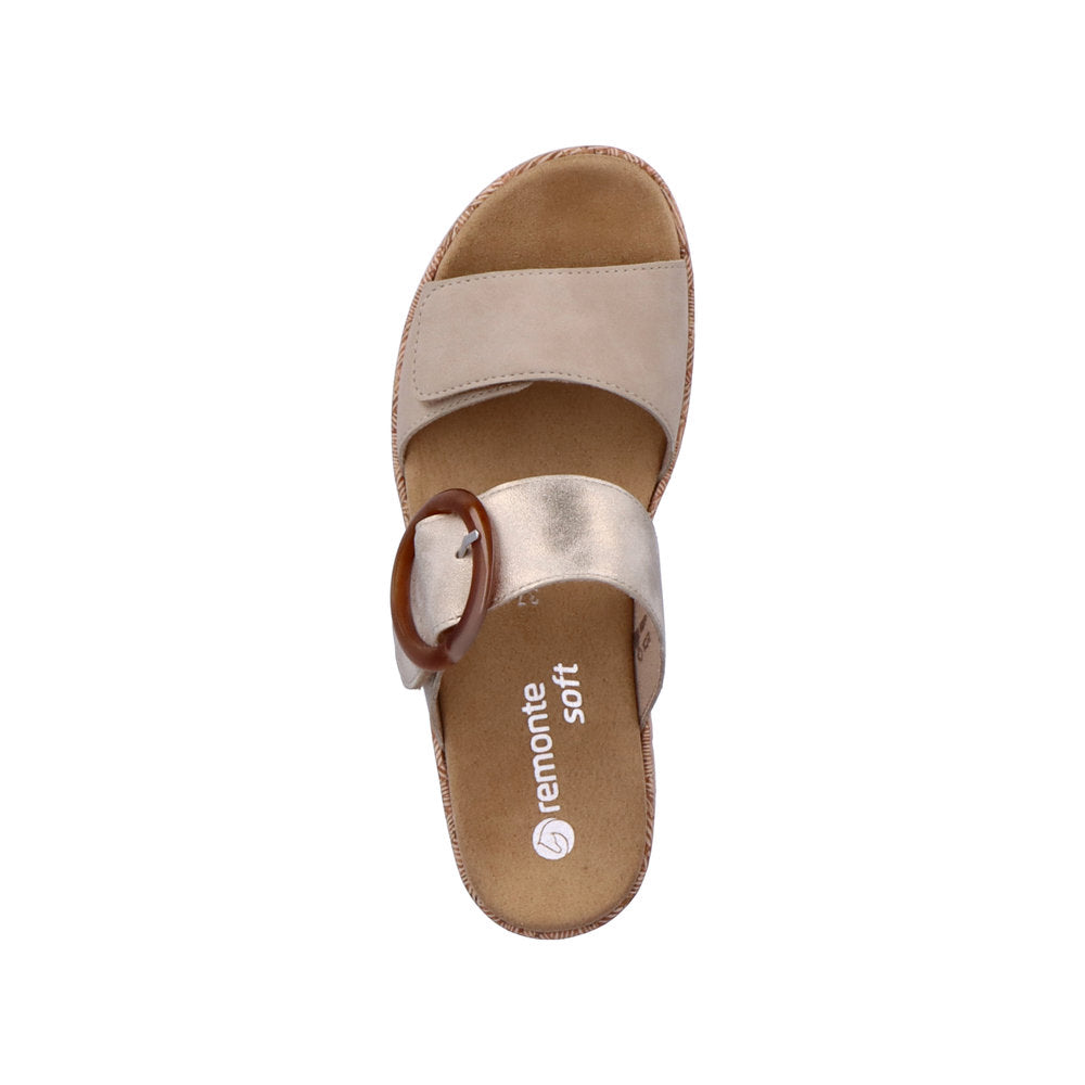 Remonte Women's Style R6858 Casual Mule - Beige Combination 93LKsF30
