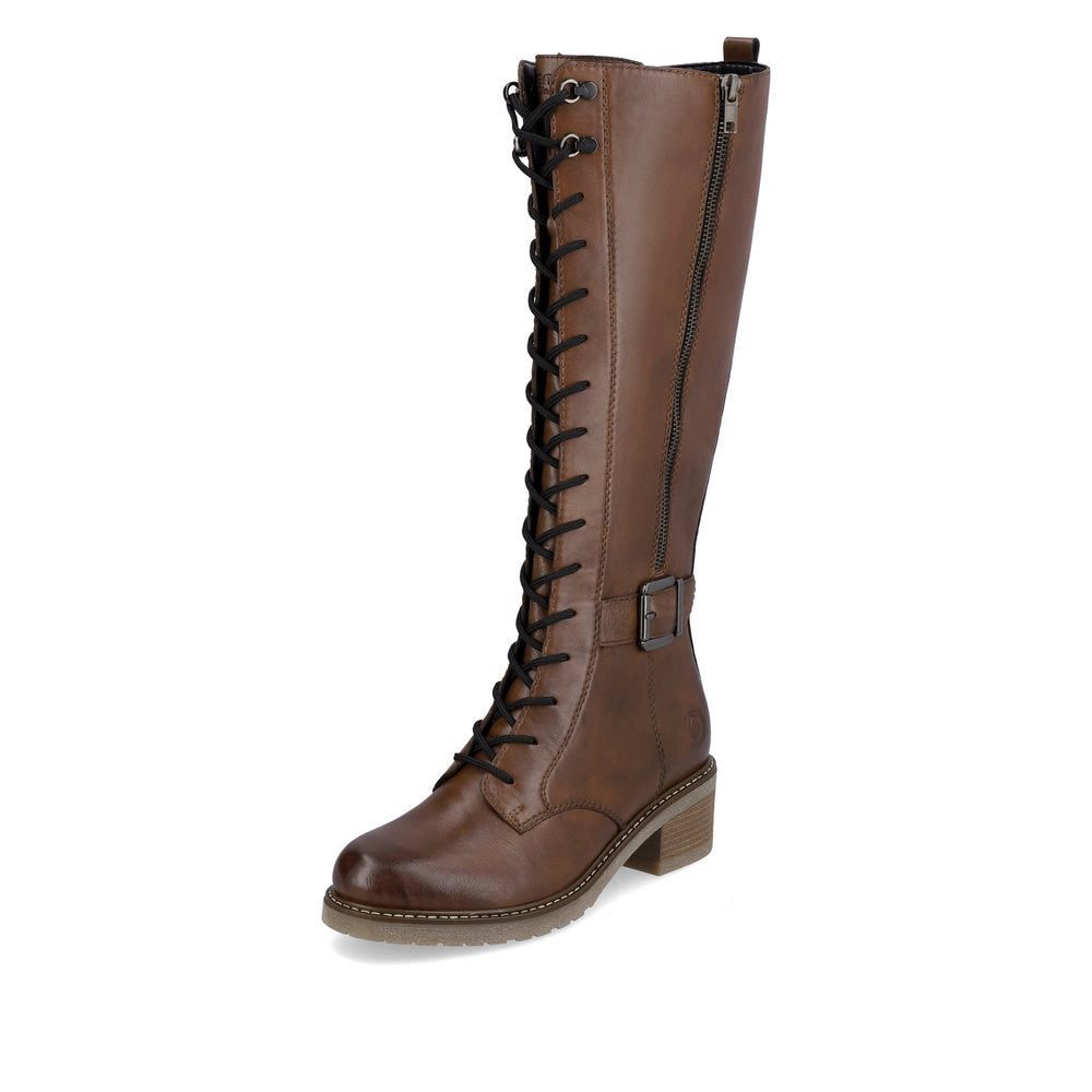 Remonte Leather Women's' Tall D1A74 Tall Boots - Brown