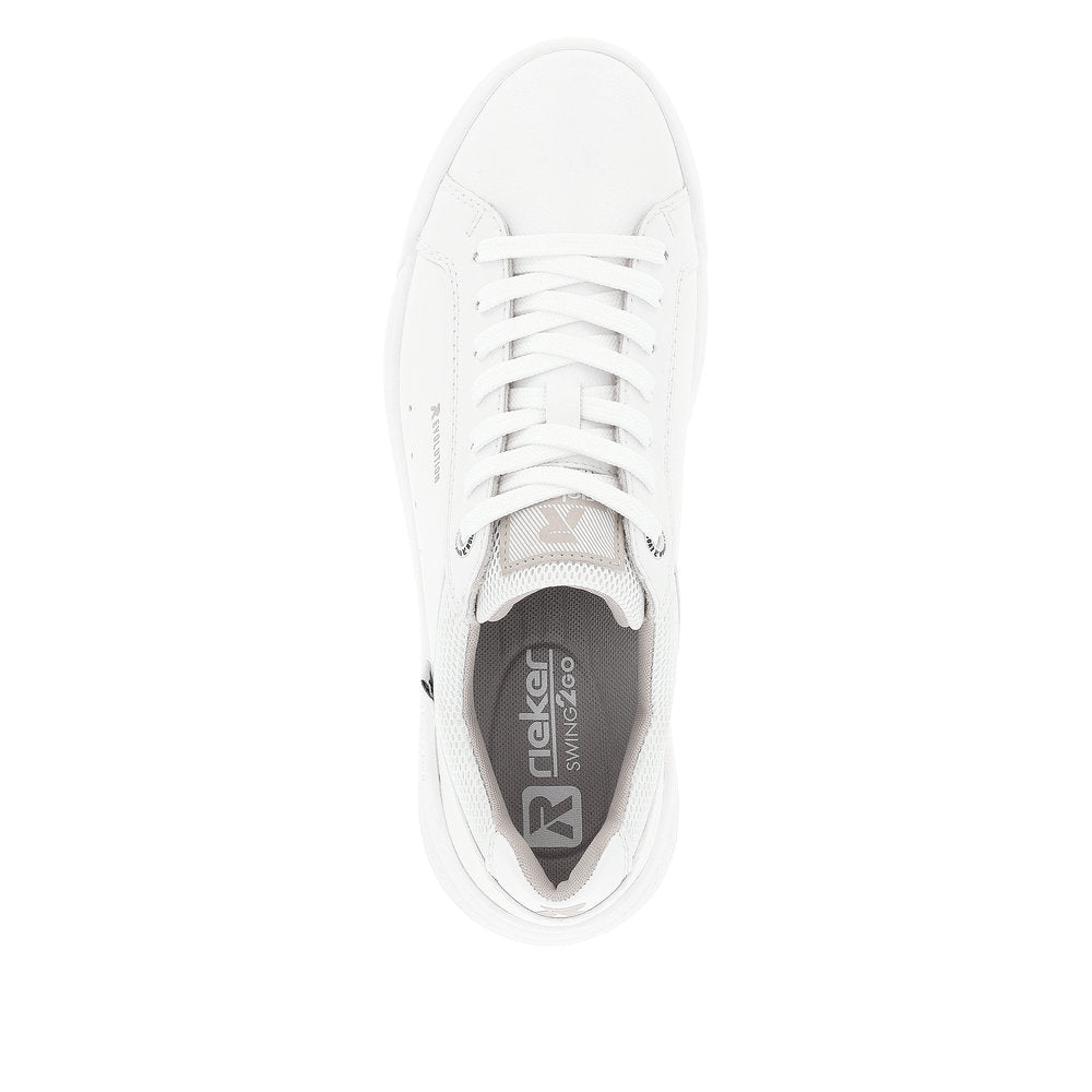 Rieker Evolution Women's Style W1100 Athletic Lace-Up - White bE2d0c9p