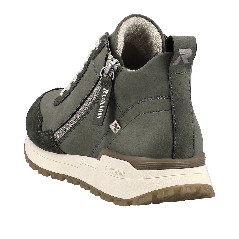 Rieker Evolution Suede Leather Women's Mid Height W0661 Mid-Height Boots - Green lDbk0oXe