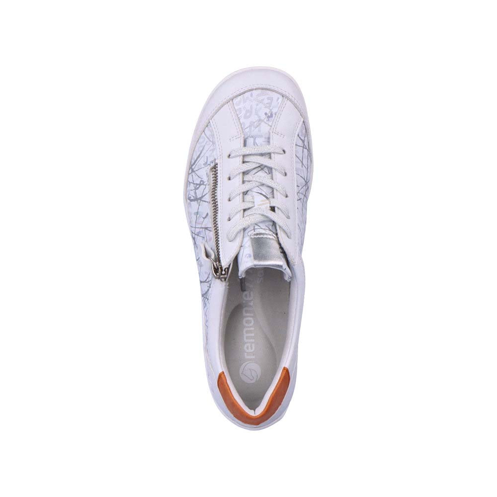 Remonte Women's Style R3406 Casual Lace-Up With Zip - White Combination BUpjirLV