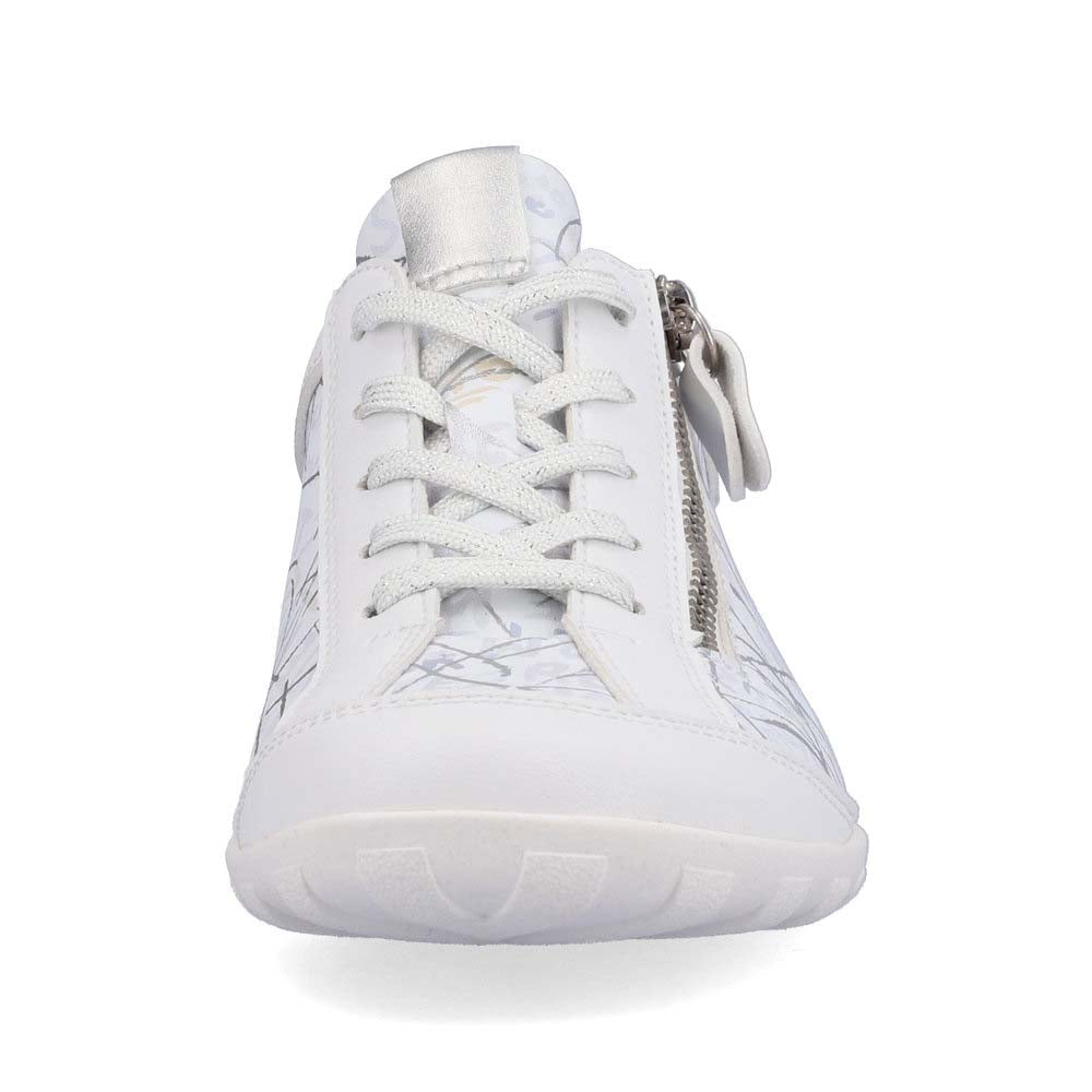 Remonte Women's Style R3406 Casual Lace-Up With Zip - White Combination BUpjirLV