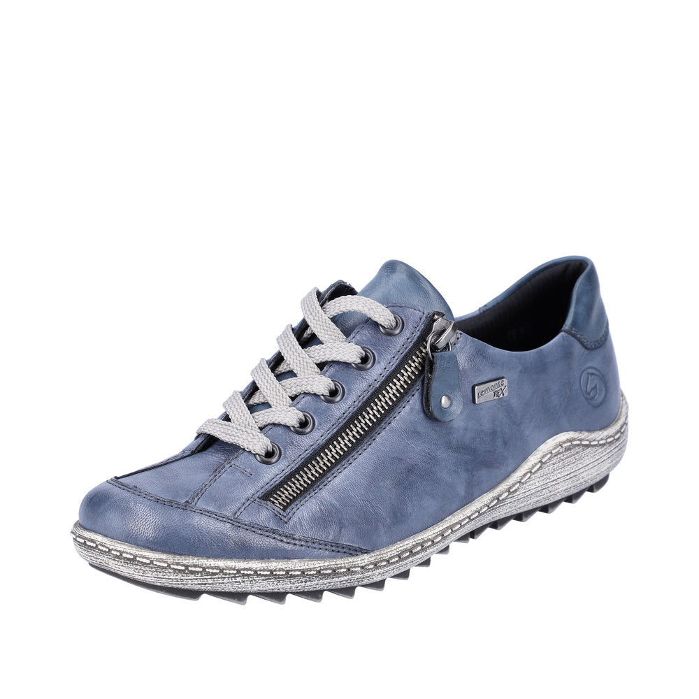 Remonte Women's Style R1402 Casual Lace-Up With Zip - Blue