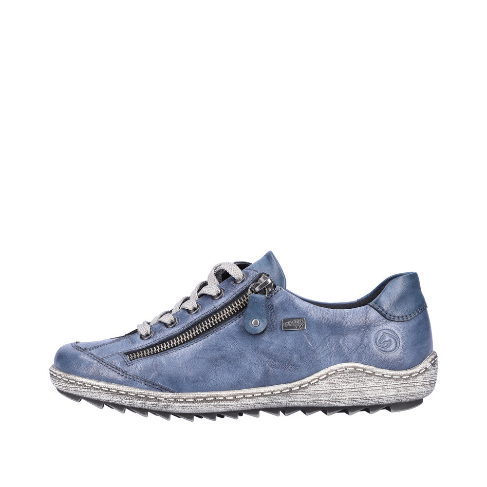 Remonte Women's Style R1402 Casual Lace-Up With Zip - Blue OzmEXYQu
