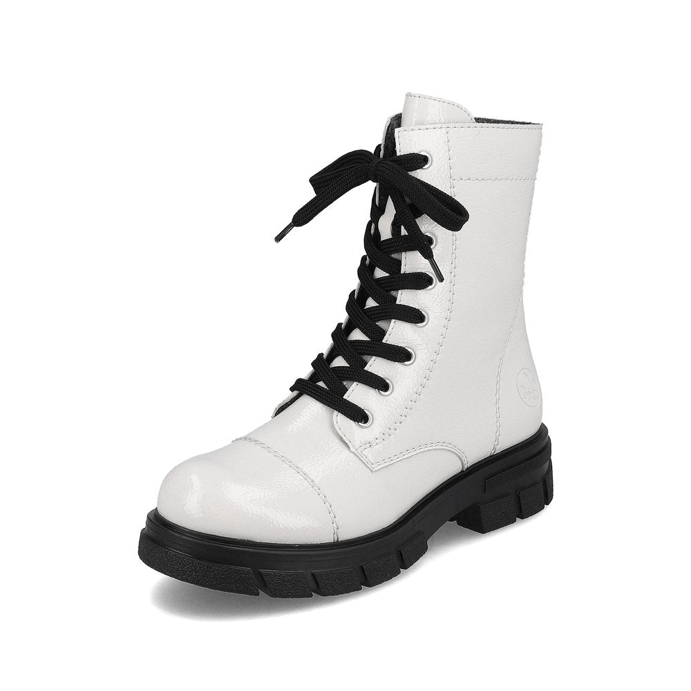 Rieker Synthetic Material Women's Short Z9122-00 Ankle Boots - White