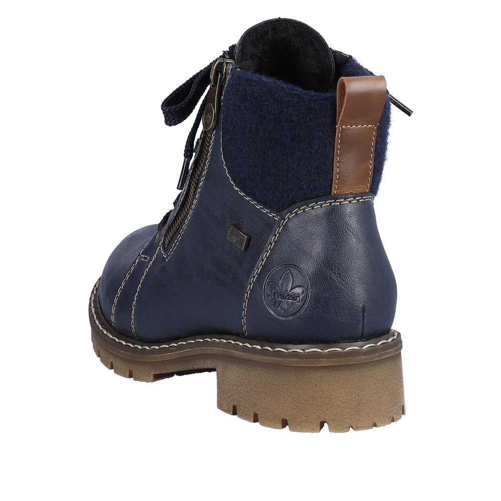 Rieker Synthetic Material Women's Short Y9105 Ankle Boots - Blue m2dH9Dd1