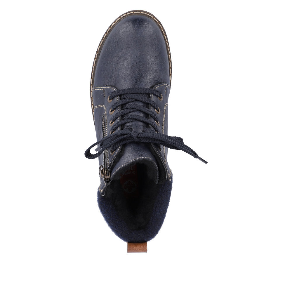 Rieker Synthetic Material Women's Short Y9105 Ankle Boots - Blue m2dH9Dd1