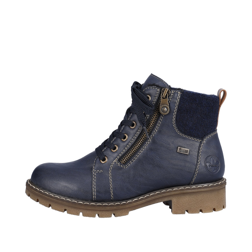 Rieker Synthetic Material Women's Short Y9105 Ankle Boots - Blue m2dH9Dd1