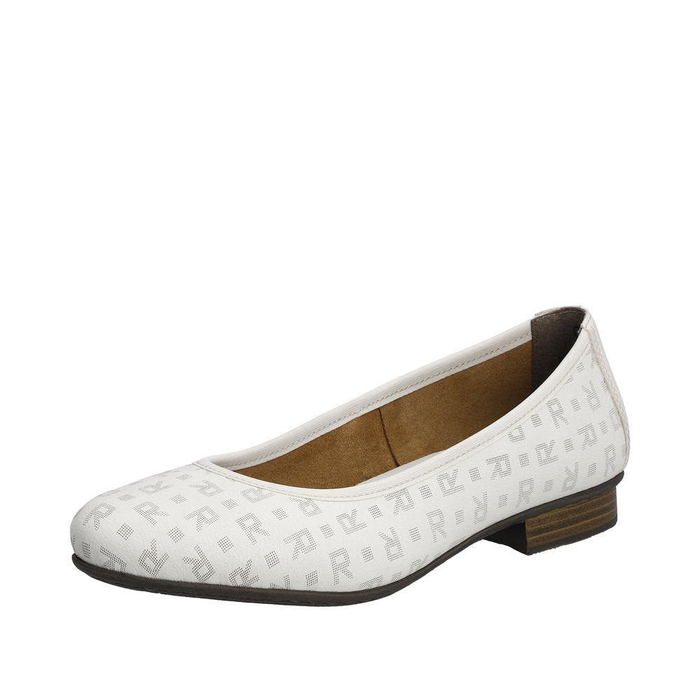 Rieker Women's Style 51994 Dress Ballerina - White
