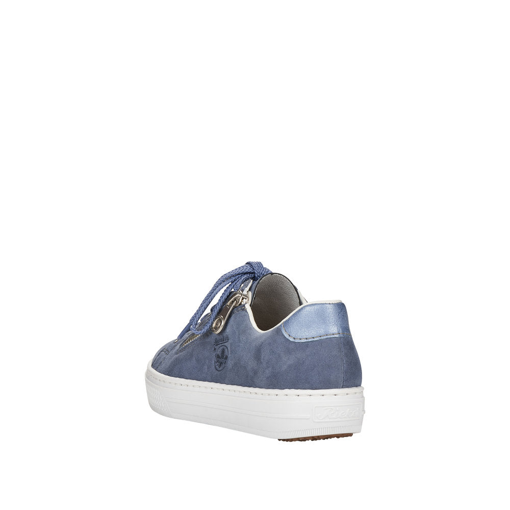 Rieker Women's Style L59L1 Athletic Lace-Up With Zip - Blue IAXvqat9