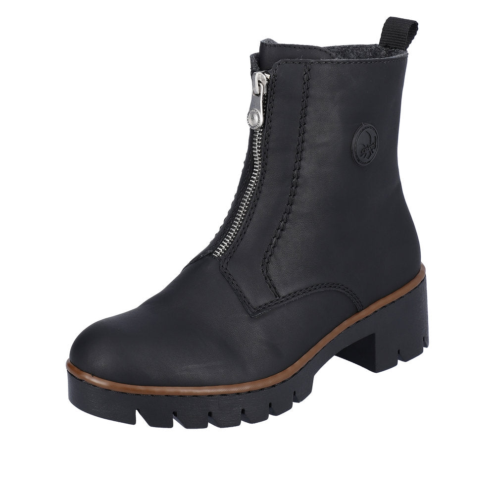 Rieker Synthetic Material Women's Mid Height X5754 Mid-Height Boots - Black