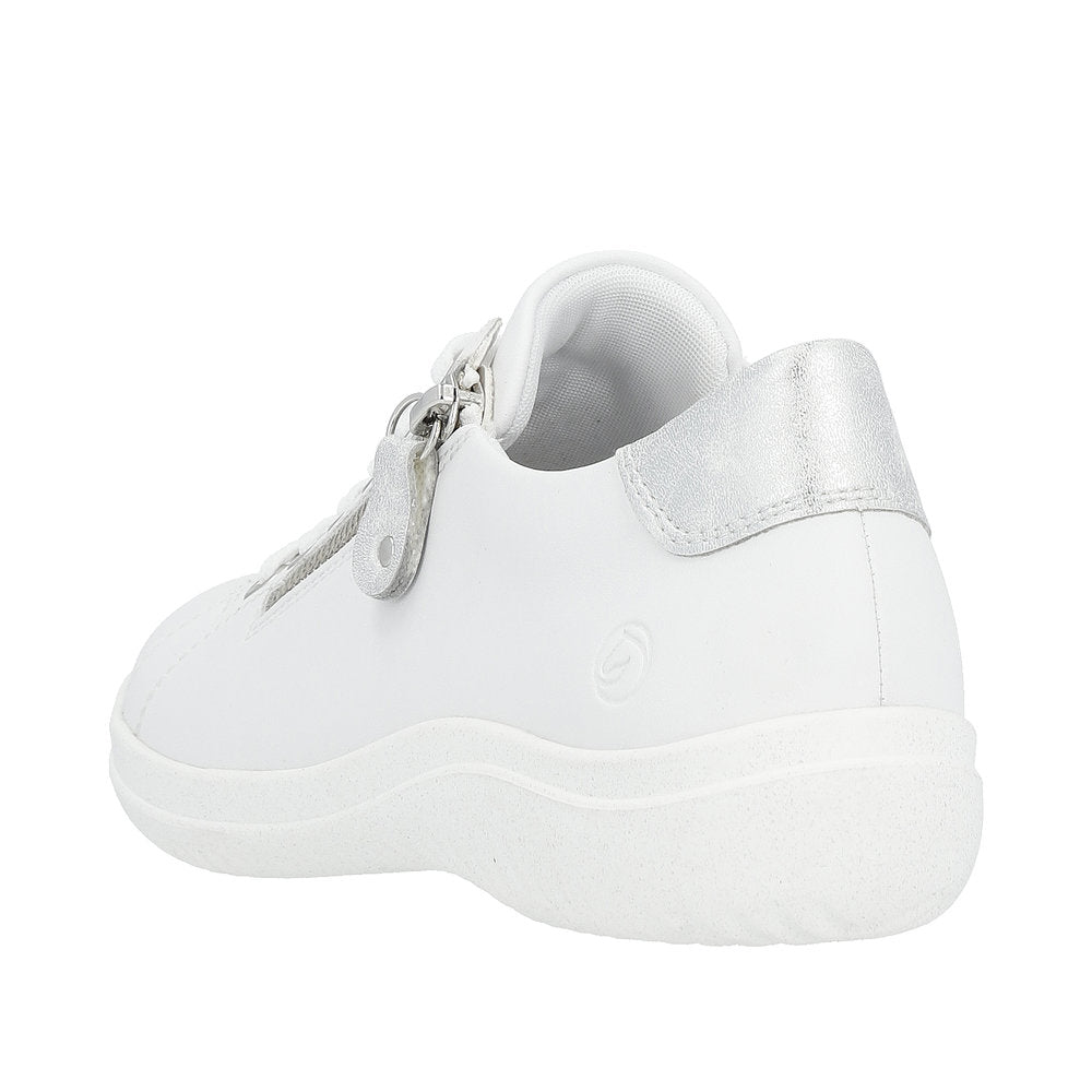 Remonte Women's Style D1E03 Athletic Lace-Up With Zip - White Combination cfhqybTQ