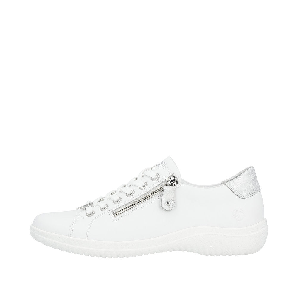 Remonte Women's Style D1E03 Athletic Lace-Up With Zip - White Combination cfhqybTQ
