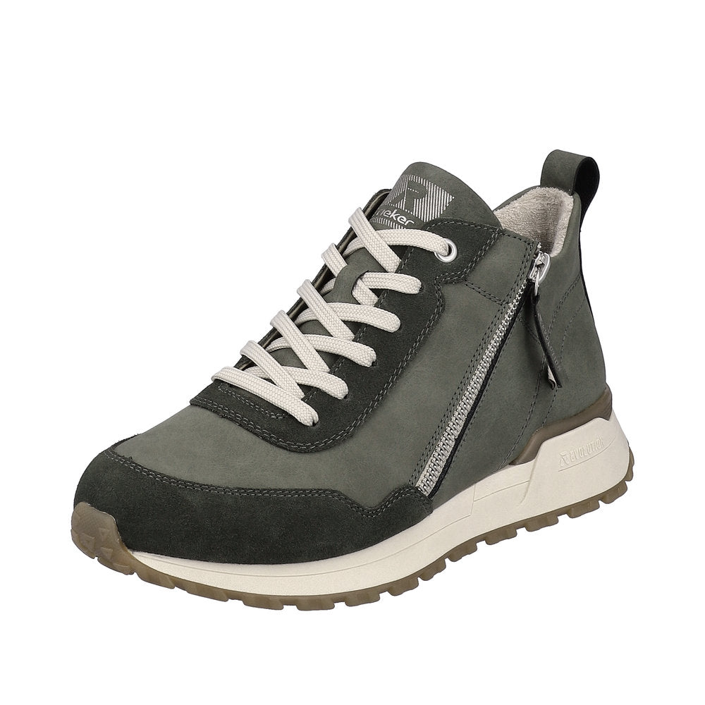 Rieker Evolution Suede Leather Women's Mid Height W0661 Mid-Height Boots - Green