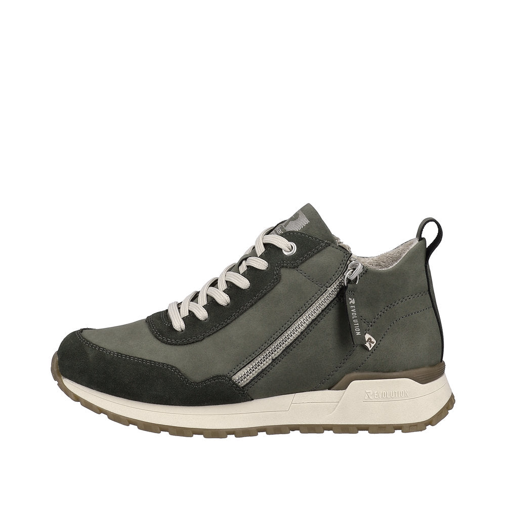 Rieker Evolution Suede Leather Women's Mid Height W0661 Mid-Height Boots - Green SGKvMwXq