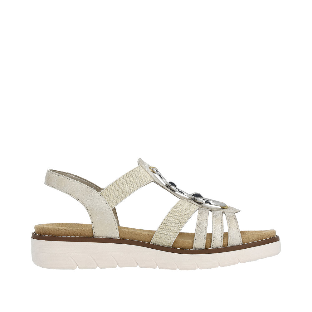 Remonte Women's Style D2073 Casual Sandal - Beige Combination 9k0CKSGQ