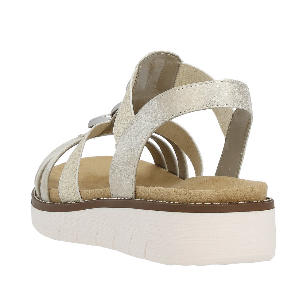 Remonte Women's Style D2073 Casual Sandal - Beige Combination 9k0CKSGQ