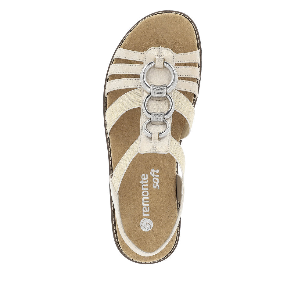 Remonte Women's Style D2073 Casual Sandal - Beige Combination 9k0CKSGQ