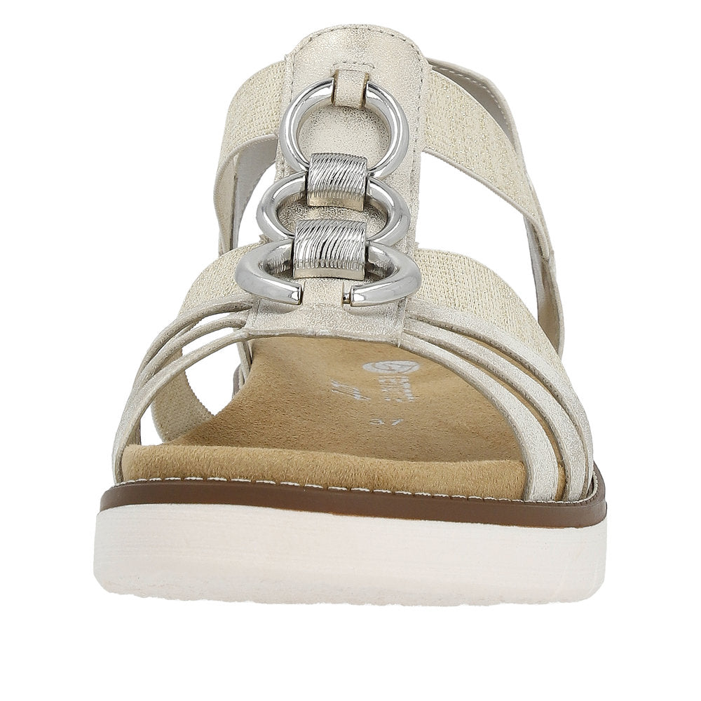 Remonte Women's Style D2073 Casual Sandal - Beige Combination 9k0CKSGQ