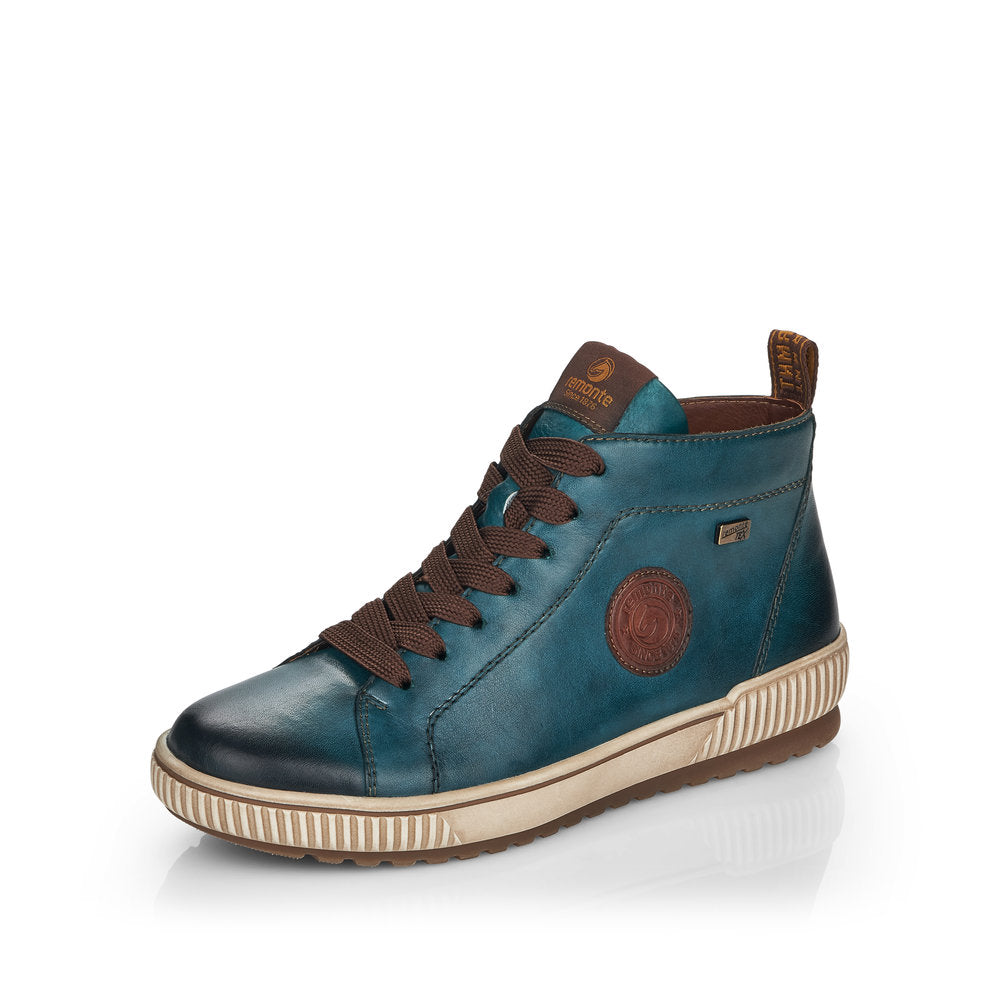 Remonte Leather Women's Short D0771 Ankle Boots - Blue
