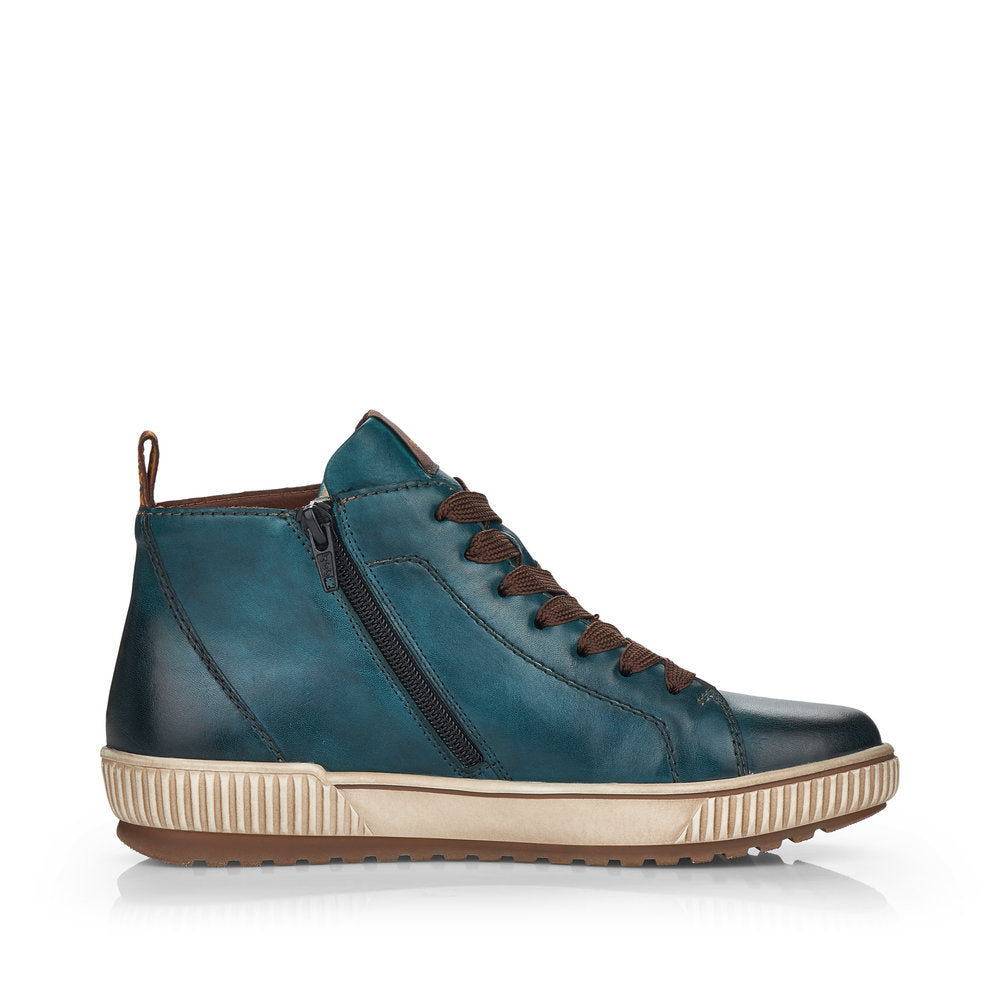 Remonte Leather Women's Short D0771 Ankle Boots - Blue mrJBV700