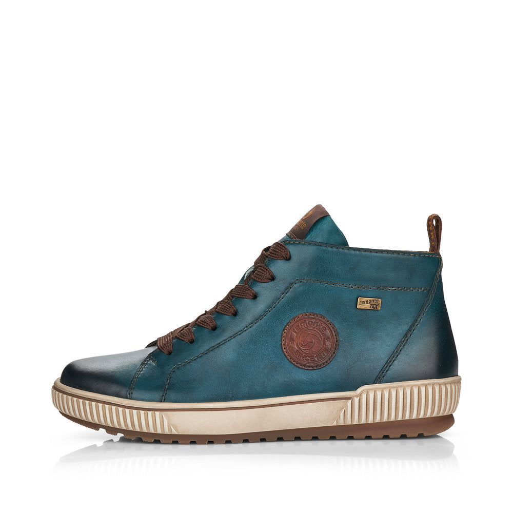 Remonte Leather Women's Short D0771 Ankle Boots - Blue mrJBV700