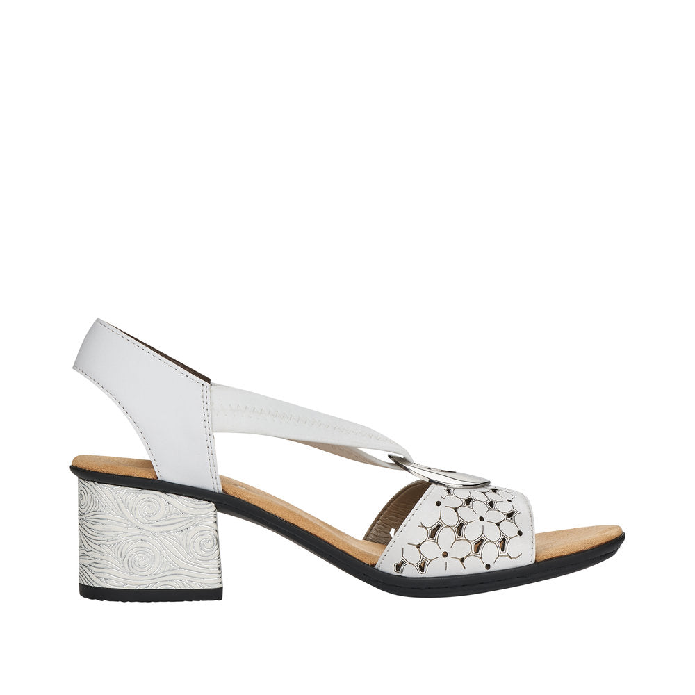 Rieker Women's Style 64677 Dress Sandal - White QYaSphoi