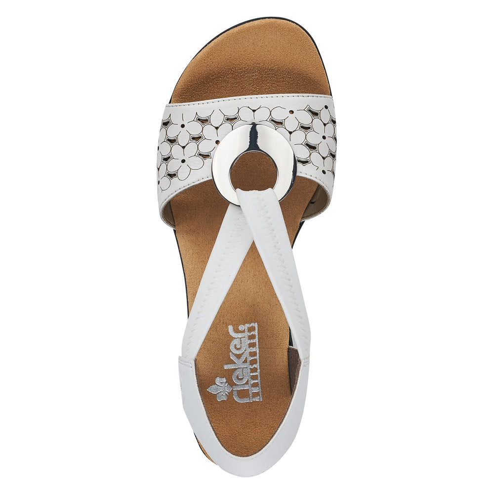 Rieker Women's Style 64677 Dress Sandal - White QYaSphoi