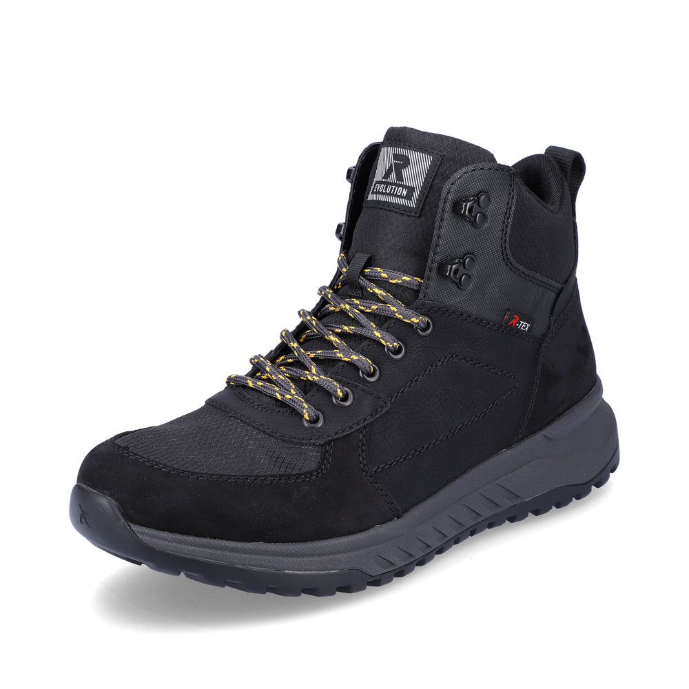 Rieker Evolution Synthetic Leather Men's U0170 Ankle Boots - Fiber Grip - Black