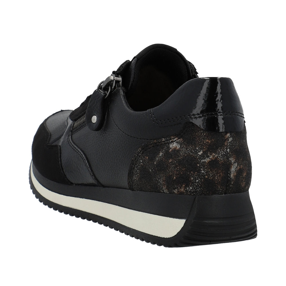 Remonte Women's Style D0H01 Athletic Lace-Up With Zip - Black Combination UmrJhXgn