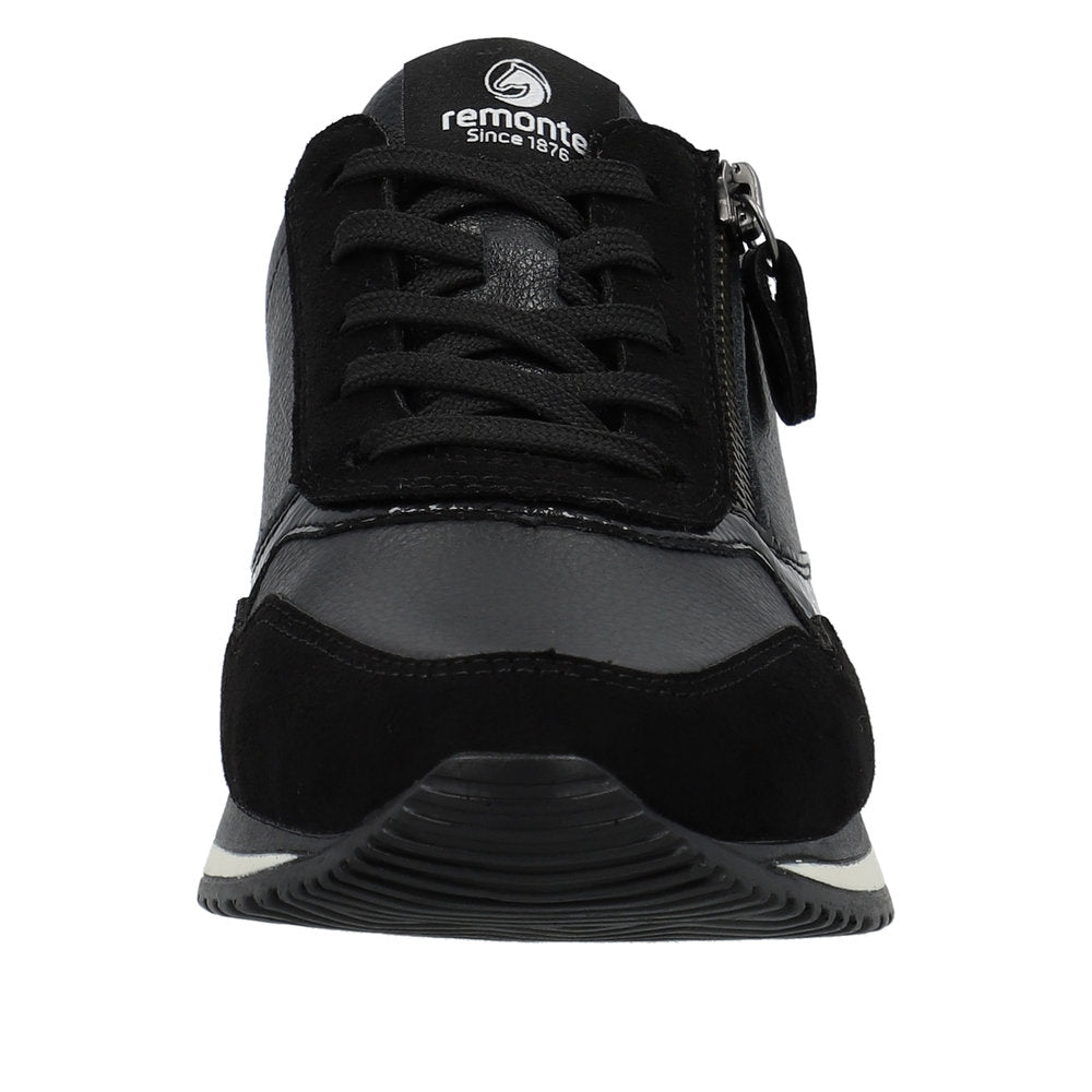 Remonte Women's Style D0H01 Athletic Lace-Up With Zip - Black Combination UmrJhXgn