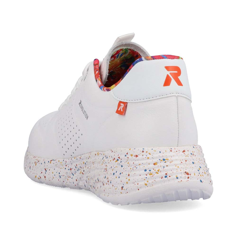 Rieker Evolution Women's Style W0402 Athletic Lace-Up - White ERICZU2D