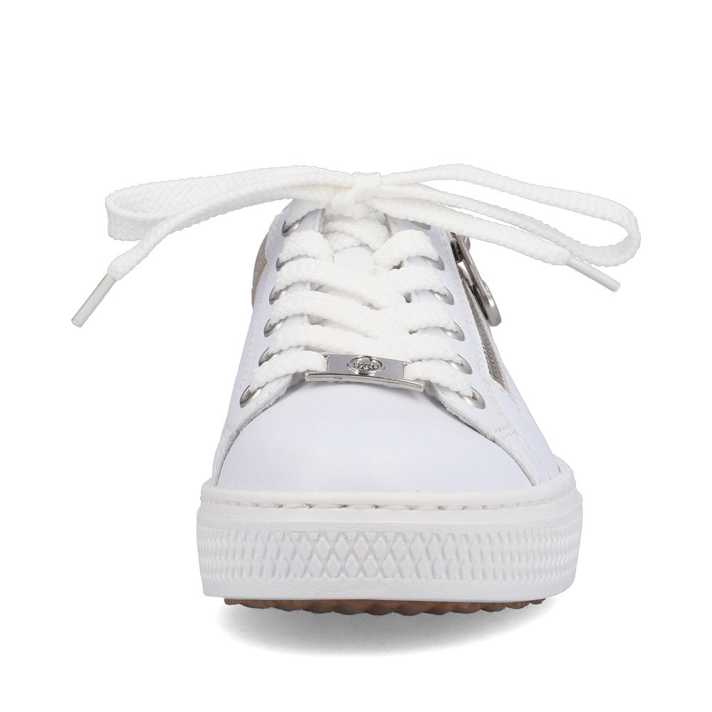 Rieker Women's Style L59A1 Athletic Lace-Up With Zip - White Combination 7BUvwZcT