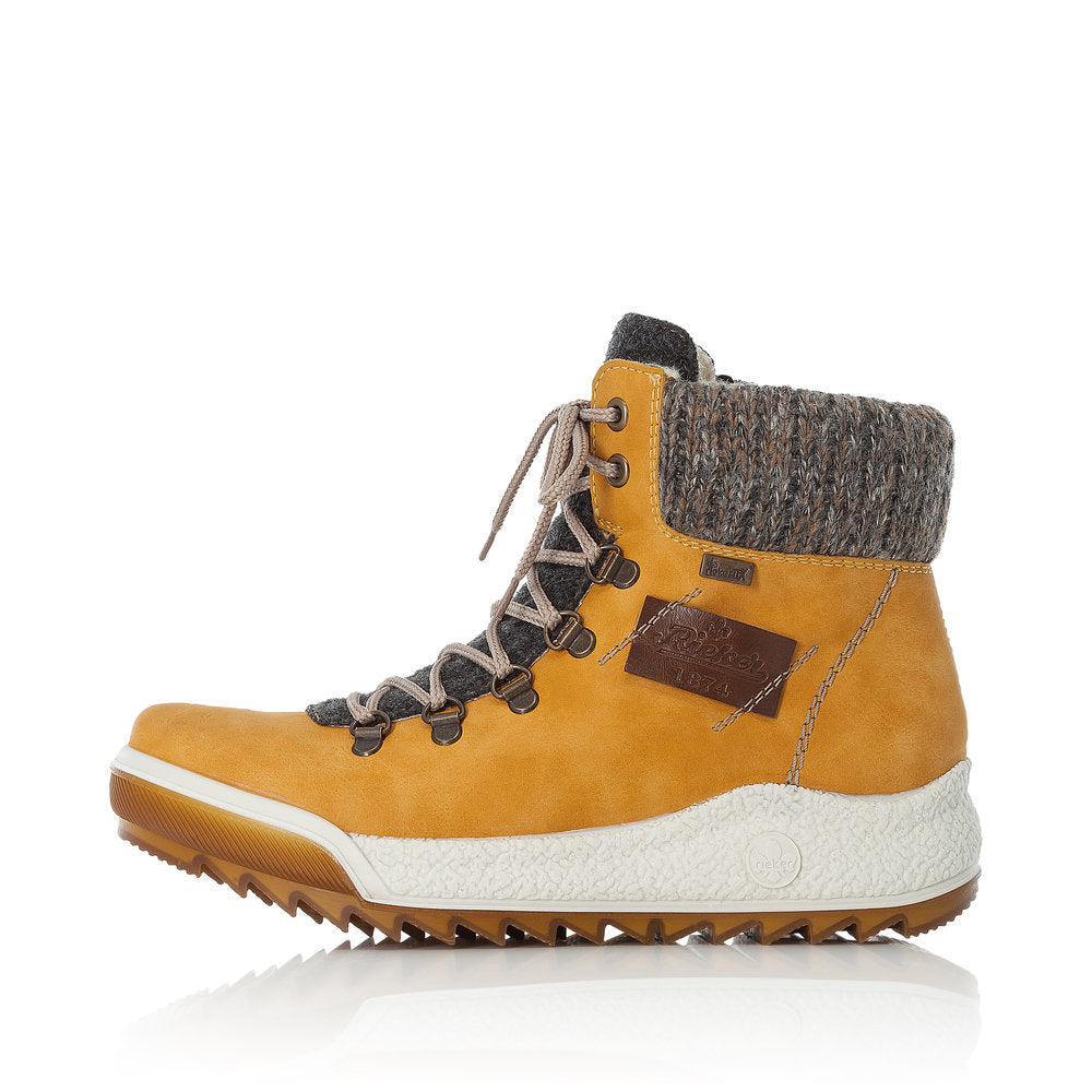 Rieker Synthetic Leather Women's Short Y4730 Ankle Boots - Yellow 33387TPt