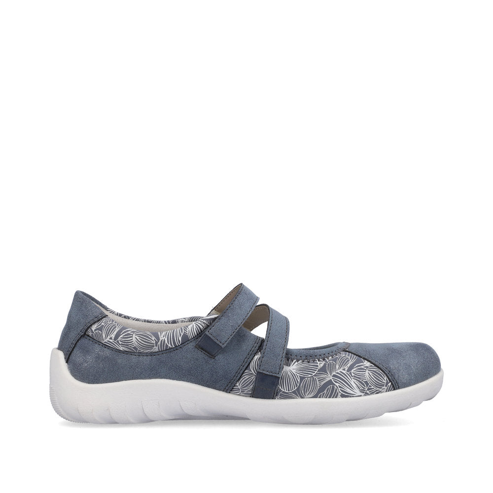 Remonte Women's Style R3510 Casual Ballerina With Strap - Blue Combination ExwfIFT2
