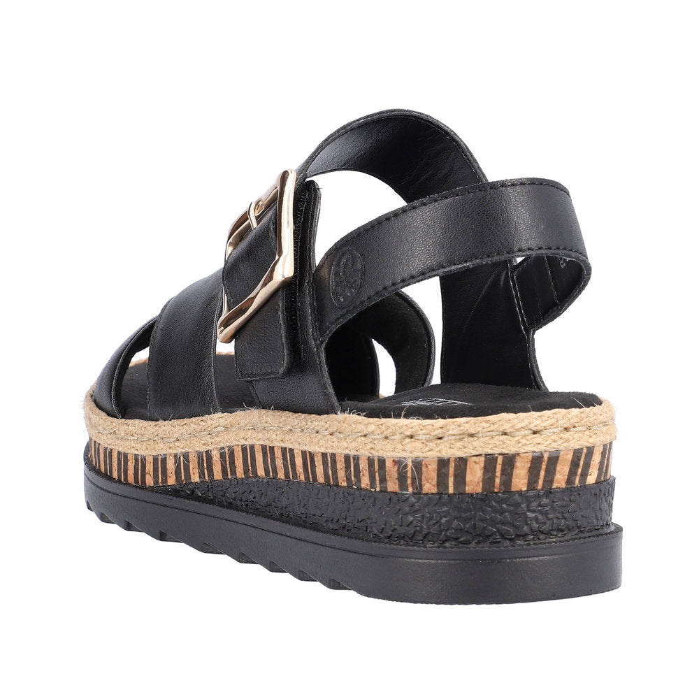 Rieker Women's Style V7951 Casual Sandal - Black y9fminlD