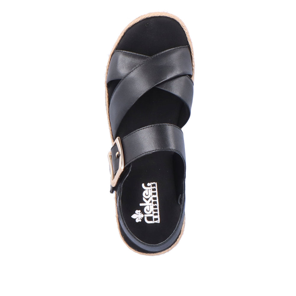 Rieker Women's Style V7951 Casual Sandal - Black y9fminlD
