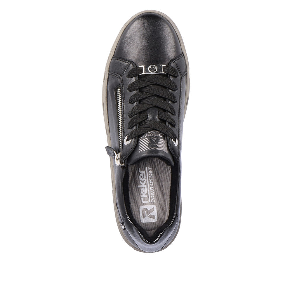 Rieker Evolution Leather Women's W0504 - Black Cpf2yiL5
