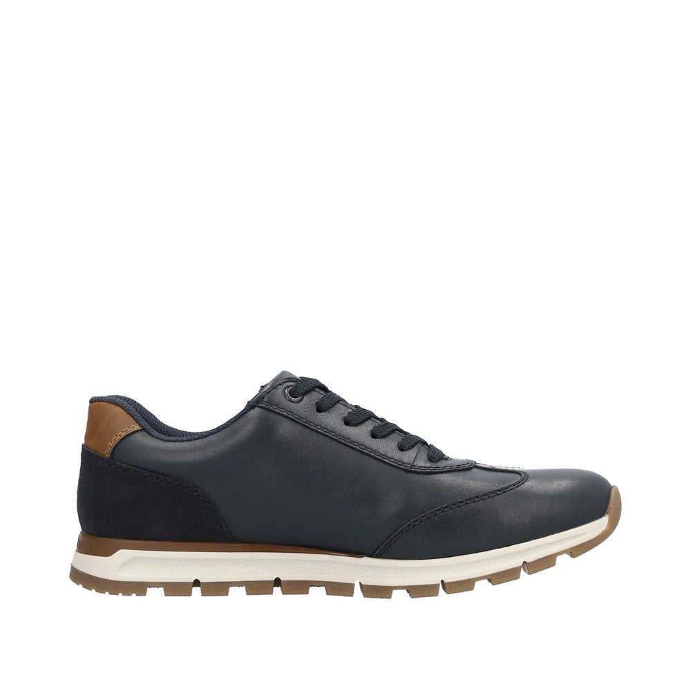 Rieker Men's Style B0501 Casual Lace-Up With Zip - Blue I7quBnwq