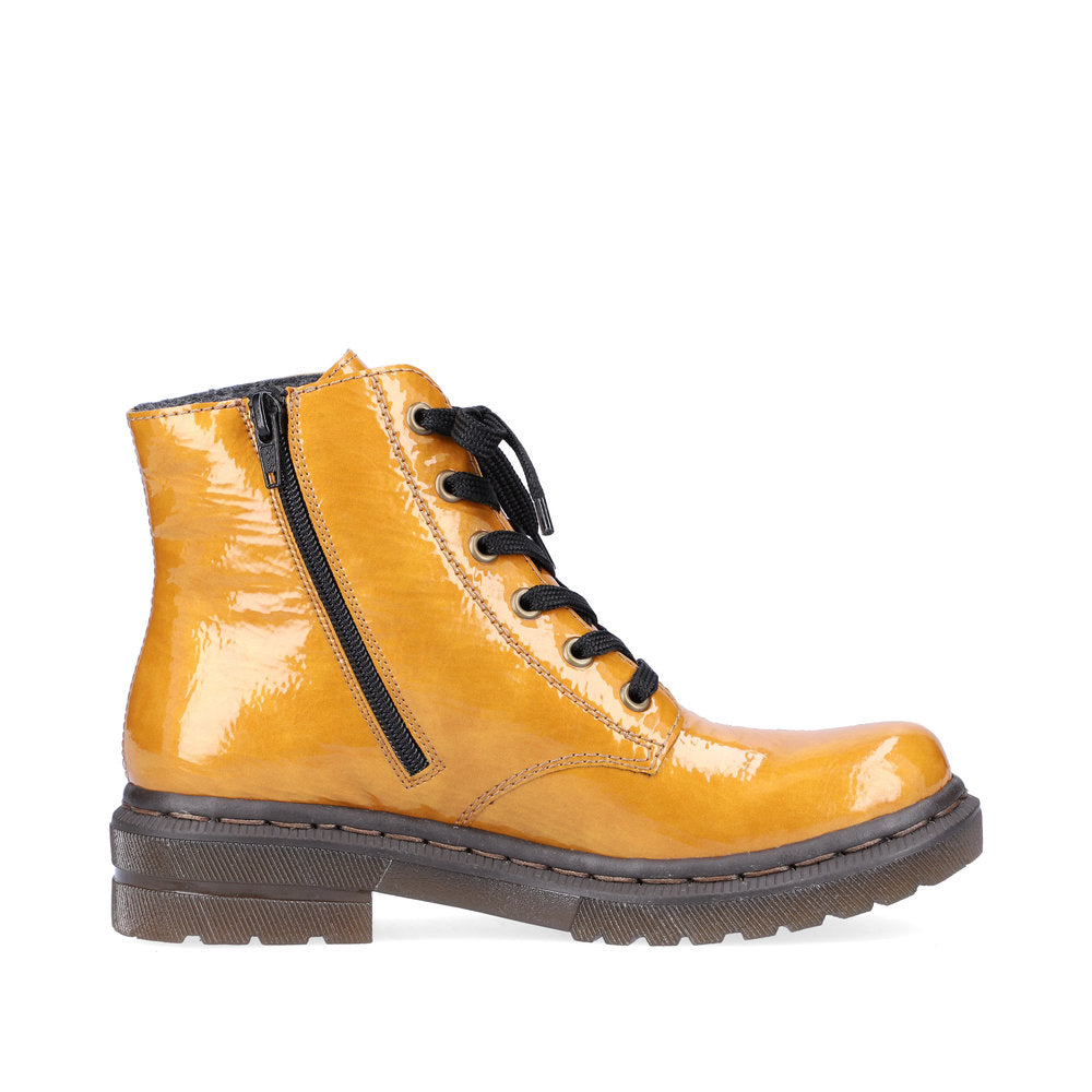 Rieker Synthetic Leather Women's Short 78240 Ankle Boots - Yellow 3tX1EXJR