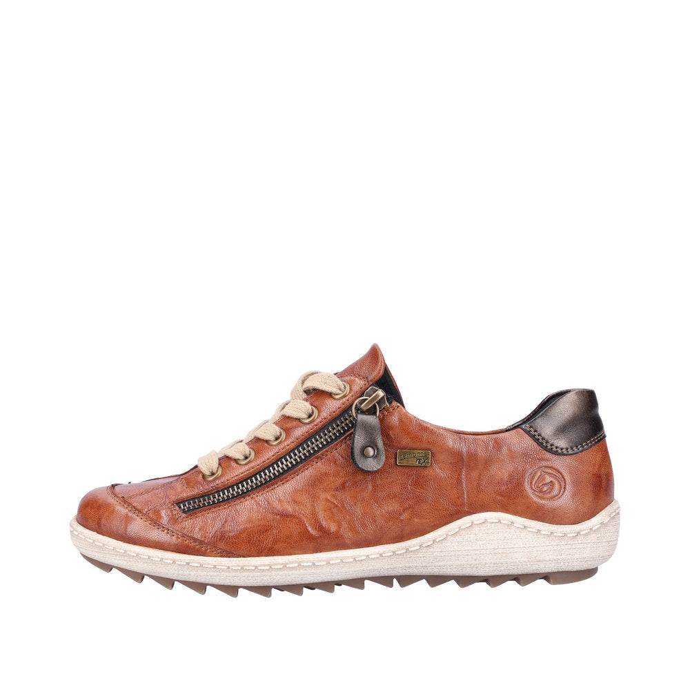 Remonte Women's Style R1402 Casual Lace-Up With Zip - Brown 7oD18Knd