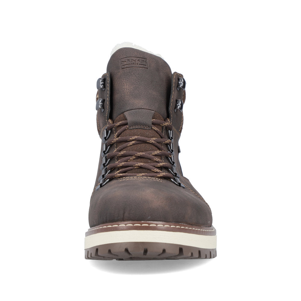 Rieker Synthetic Leather Men's F8333 Ankle Boots - Flip Grip - Brown V7IHm1kI